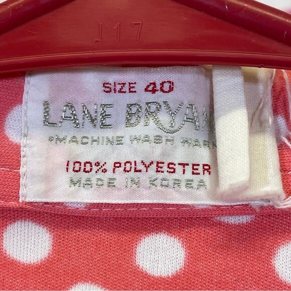 Lane Bryant, Vintage Polyester Polka Dot Button Down Blouse. Size 40. - Picture 3 of 4